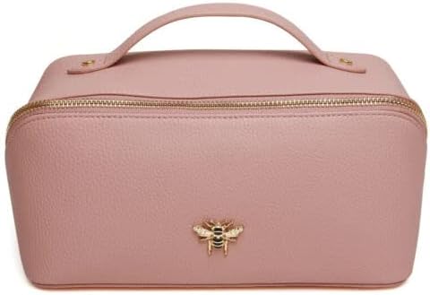 Luxury Beauty Case by Alice Wheeler London Train Case Vanity Toiletry Bag Make-Up Case for Ladies 3 Different Sizes !, Pink, M, beauty case by Alice+Wheeler