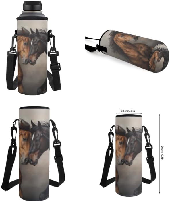 Galloping Horse 4pcs Backpack Set for Boys Bookbag with Lunch Bag & Pen Pouch & Water Bottle Cover Teenage Students Lightweight for School Sport Travel Gifts - Image 7