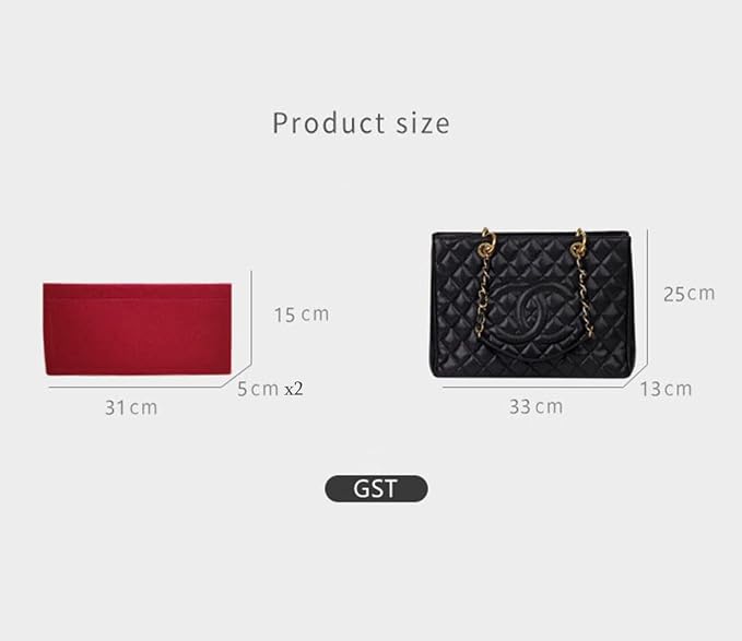 Lckaey Purse Organizer Insert for GST liner bag lined storage felt bag 2pcs 2018beige-GST - Image 3