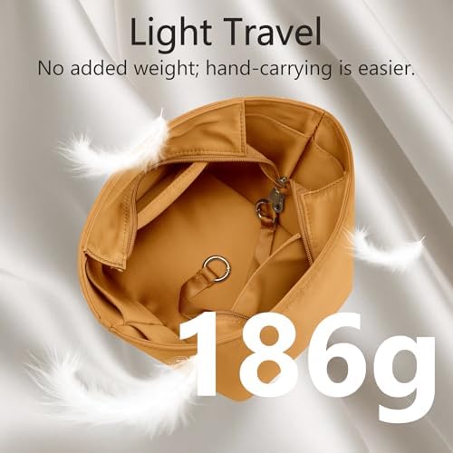 Silky Smooth Picotin 18 Bag Insert, Luxury Satin Fabric Picotin 18 Purse Organizer Insert with Zipper, Lightweight Soft Touch Bag Divider for Women's Hermes Bags Accessories(Brown) - Image 7