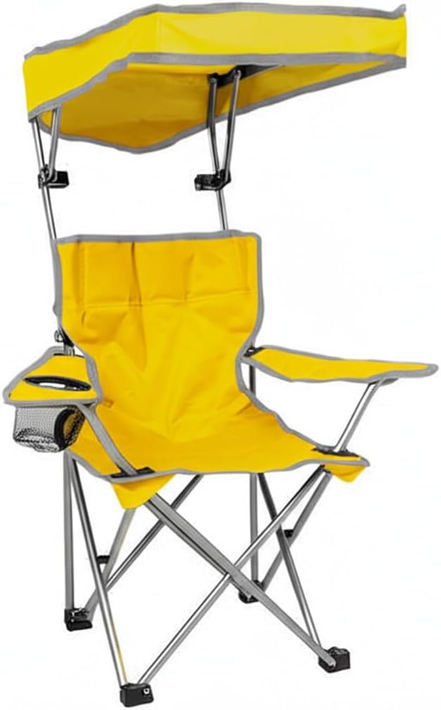 Plexon Assorted Kid’s Folding Chair with Canopy – Children’s Outdoor Chair with Sunshade, Cup Holder & Storage Bag – Random Color Received - Image 5