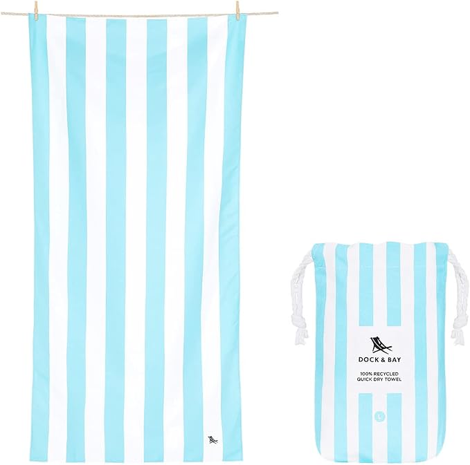 Dock & Bay Beach Towel - Quick Dry, Sand Free - Compact, Lightweight - 100% Recycled - Includes Bag - Cabana - Set of 6 - Large (160x90cm, 63x35) - Image 9