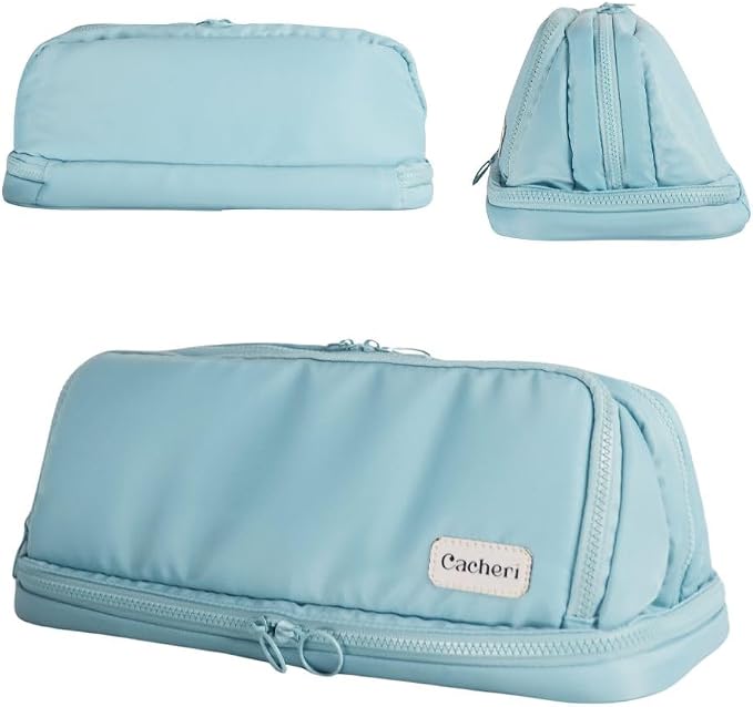 All in One Travel Toiletry Bag Large, Makeup Bag with Jewelry Compartment and Heat-Resistant Pocket for Hair Tools - Image 9