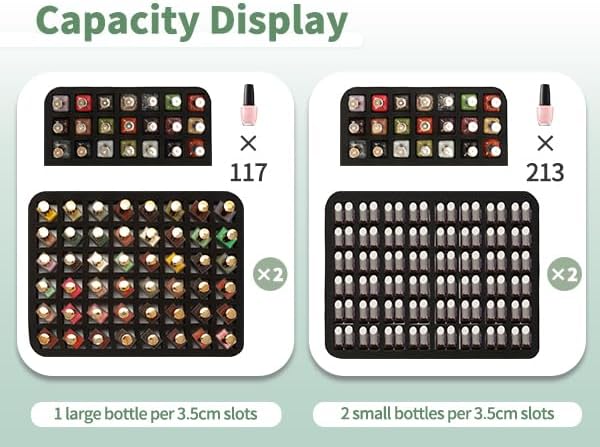 Extra Large Nail Polish Organizer Holds 117 Bottles - Three Layer Nail Organizers And Storage Bag, Portable Nail Supplies Organizer Case, Nail Tech Kit Travel Carrying Box with Shoulder Strap - Image 10