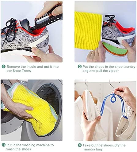 Teletrogy Shoes Laundry Bag Keep Shoes Clean, Shoe Wash Bag for Washing Machine, Durable Zipper Laundry Washing Bag, Sneaker Tennis Cleaner Kit Adjustable Shoe Trees - Home Dorm Travel Essentials - Image 9