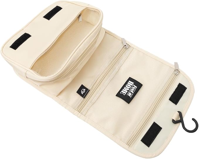 Mr. Wonderful Multicoloured Toiletry Bag - Feel at Home, Travel Toiletry Bag with Three Compartments and Hanger Type - Image 4