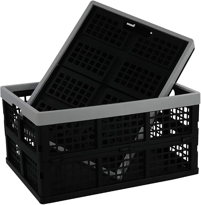 34-Liter Collapsible Storage Crates/Stackable Storage Container Basket, Set of 4 - Image 6