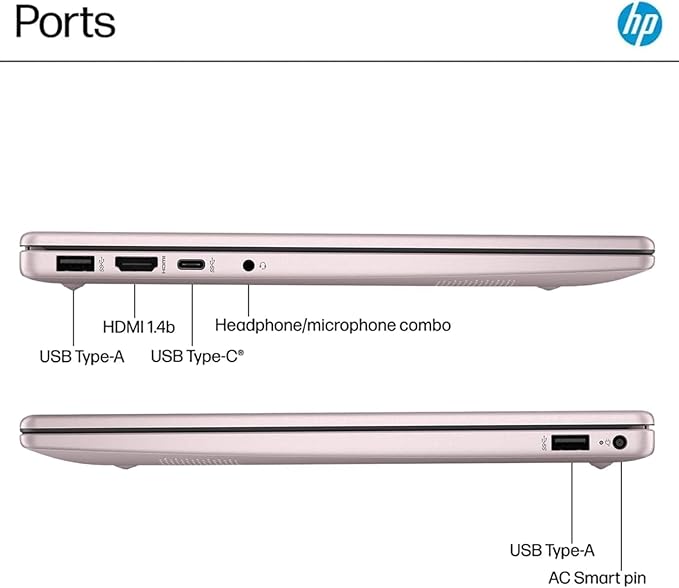 HP 14-Inch Laptop | Thin - Lightweight - Powerful | 8GB RAM | 128GB Storage | 64GB Onboard with 64GB External Storage | 1-Year AI Enabled Microsoft 365 | Intel Pentium Core | Windows 11 with Copilot