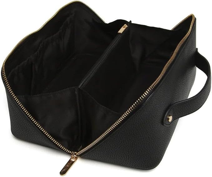 Luxury Beauty Case by Alice Wheeler London Train Case Vanity Toiletry Bag Make-Up Case for Ladies 3 Different Sizes !, Black, M, beauty case - Image 2