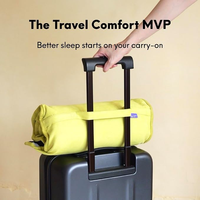 Cushion Lab Travel Deep Sleep Pillow – Compact Memory Foam Neck Pillow for Sleeping, Portable Pillow for Hotels, Camping, Side & Back Sleepers, On-the-Go – Spark - Image 8