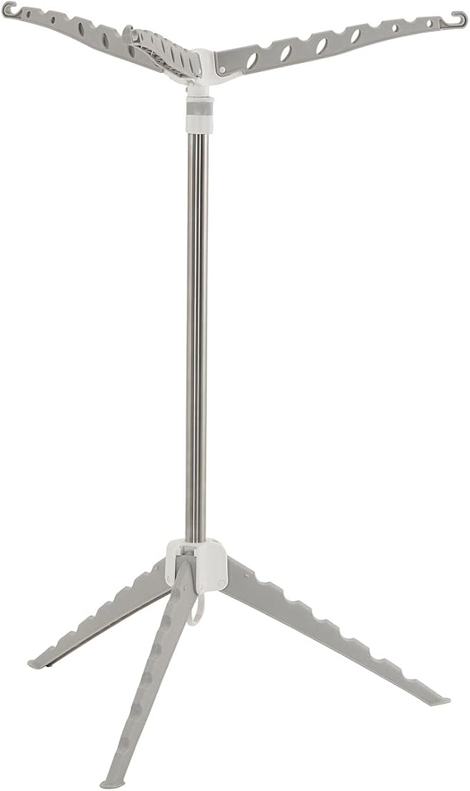Household Essentials Grey 5006-1 Simple Indoor Tripod Clothes Drying Rack with Carrying Handle for Laundry, Small - Image 8