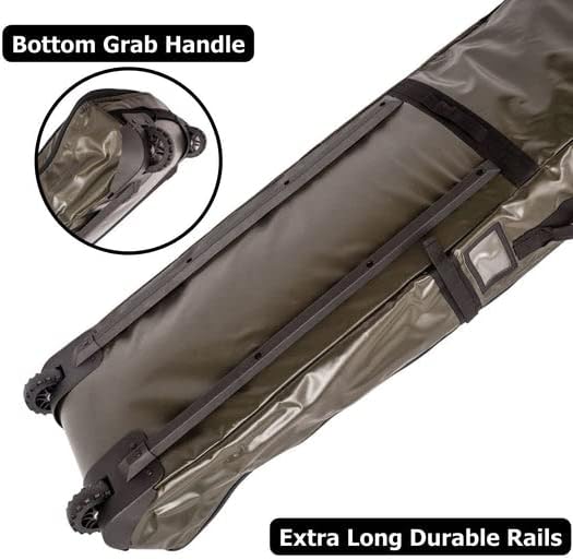 Zipline Ski Double Ski Bag with Wheels - Gear & Apparel Storage for Skiers - 180/200 cm Capacity - Durable & Waterproof - Proven Performance - 3 Yr Warranty - Ski & Snowboard Travel Bag - Image 6