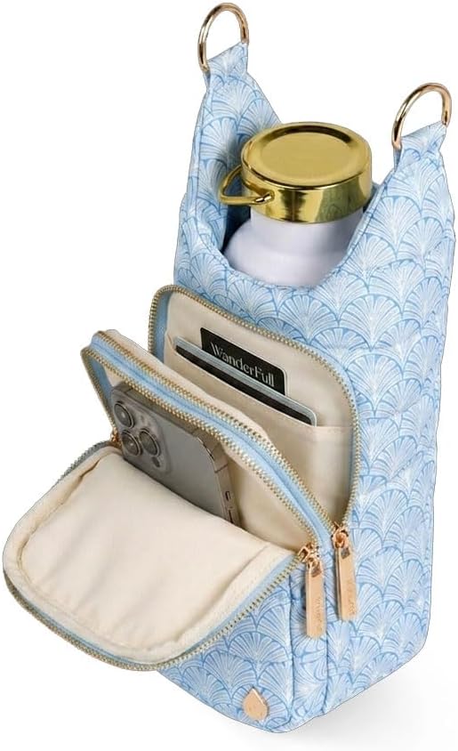 WanderFull® Original HydroBag®, Fits Up to 32 oz Water Bottle Holder with Strap, Gift for Women, Hands-Free Crossbody, Water Bottle Carrier Bag with Phone Pocket - Image 6
