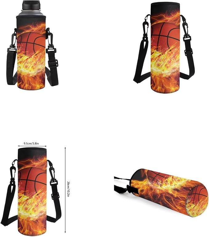 Basketball Backpack for Boys Kids Backpack with Lunch Box Water Bottle Bag and Soft Pencil Case 4PCS Set Bookbag with Front Pocket for School Teens 17 inch Large Capacity School Bag for Girls - Image 6