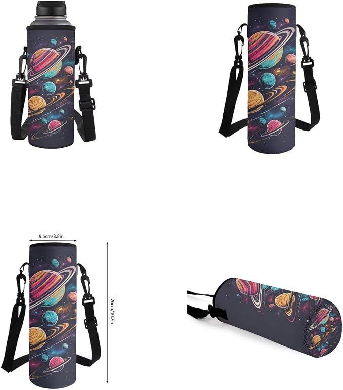 Space Galaxy Backpack for Girls Kids Backpack with Lunch Box Water Bottle Holder and Soft Pencil Pouch 4PCS Set Big Bookbag with Front Pocket for School 17 inch Sturdy School Bag for Boys - Image 6