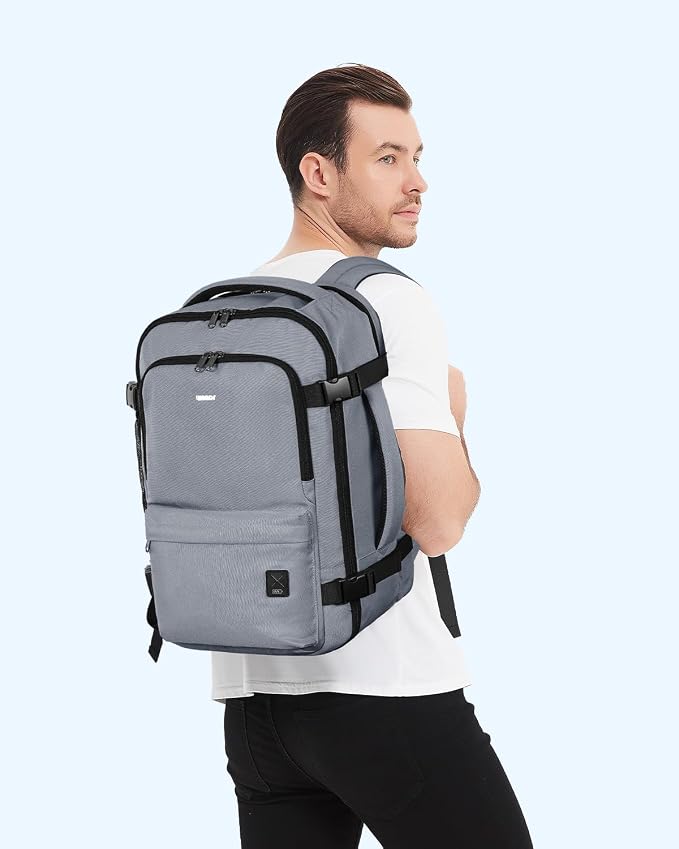 WANDF Travel Backpack For Spirit Airlines Personal Item Bag 18x14x8 with Wet Pocket, 17 Inch Laptop Backpack for Men Women | Frontier Airline Underseat Fit, Fits 17" Laptop, 180°Opening, Travel Backpack - Image 8