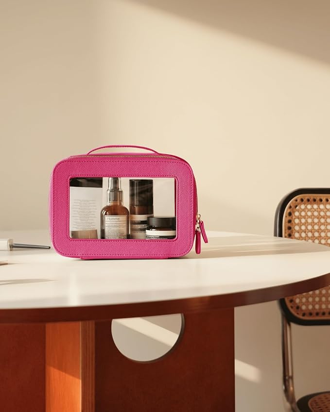Clear Cosmetic Bag Set for Women Makeup Bag with Handle, 3 Pcs Travel Toiletry Bag Transparent Cosmetic Case Portable Make Up Organizer Bag for Essentials - Image 8