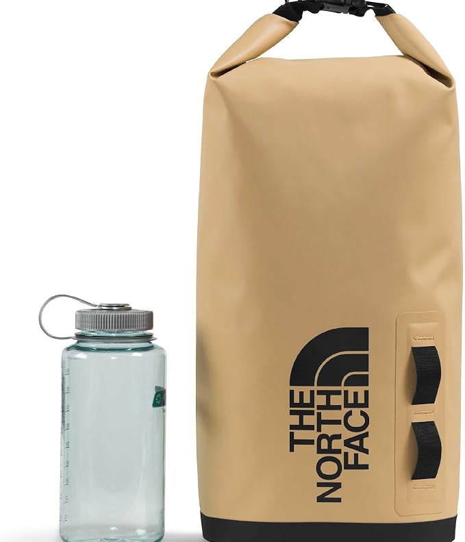 The North Face Base Camp Dry Bag - Roll-Top Waterproof Stuff Sack, Ideal for Camping Gear & Kayak Accessories, Khaki Stone/TNF Black, 12 Liters | Roll-Top Waterproof Stuff Sack, Ideal for Camping Gear & Kayak Accessories - Image 5