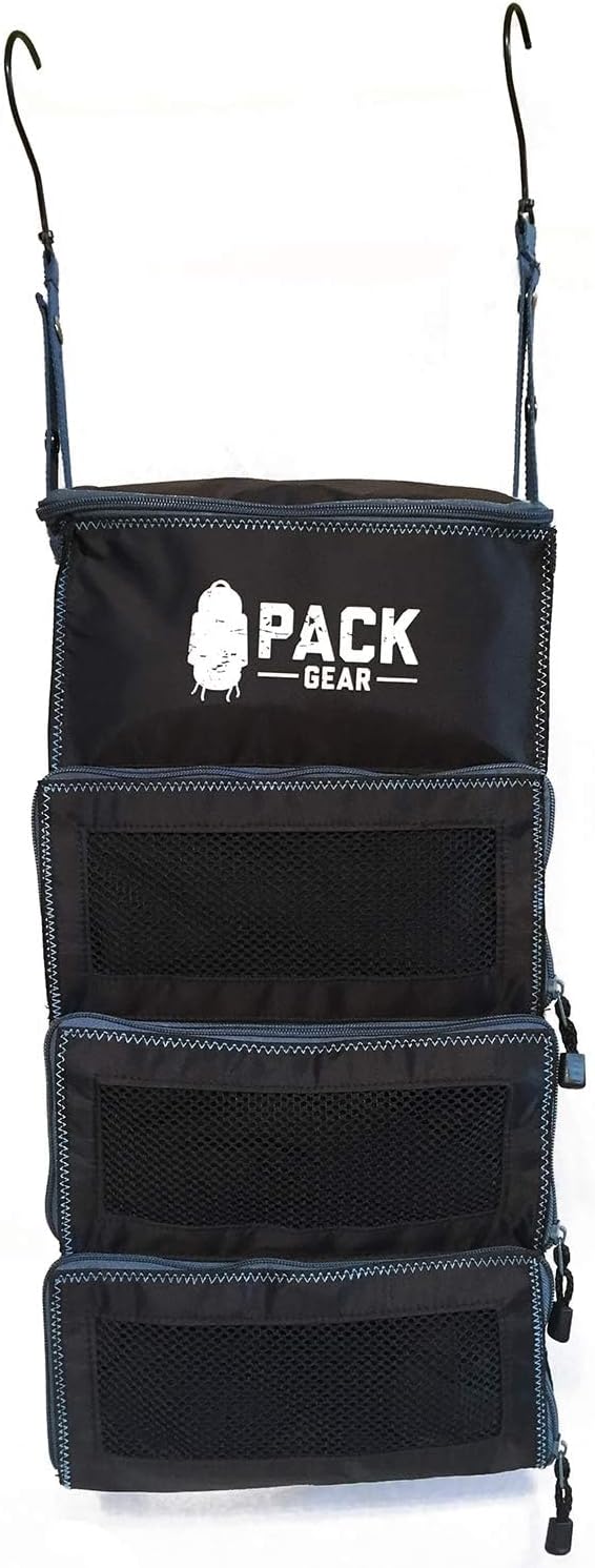 Pack Gear Hanging Carry-On Organizer - Our Standard Hanging Luggage Organizer Fits Any Carry On - Our Packing Cubes For Travel Use Mesh Windows to Make Finding Clothes Easy (Black, S) - Image 9