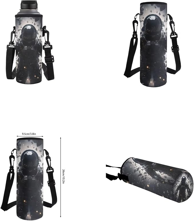 Astronaut Backpack for Kids Boys Backpack with Lunch Box Water Bottle Carrier with Strap and Pencil Case Pouch 4PCS Set Sturdy Bookbag with Front Pocket for School 17" Lightweight School Bag - Image 6