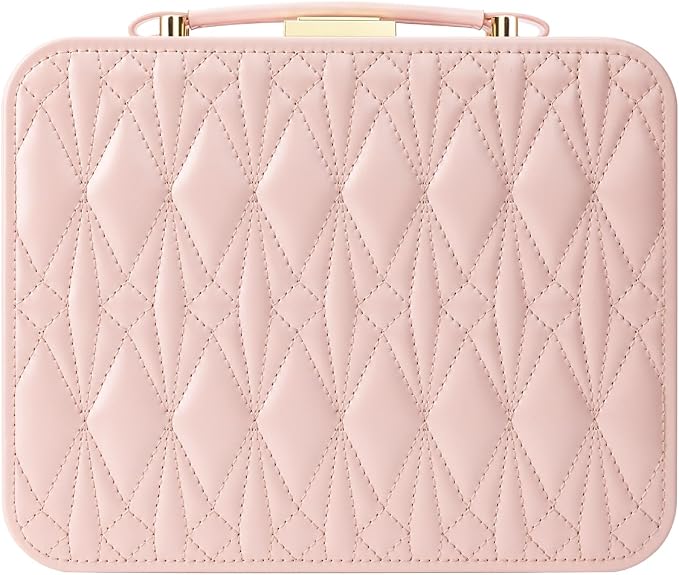 Large Jewelry Travel Case, Jewelry Case for Necklaces Large Jewelry Case Jewelry Box for Women Girls. (Pink) - Image 9