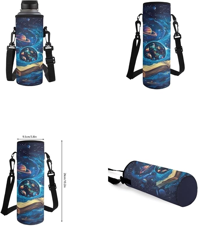 Space Galaxy Backpack for Boys Girls Backpack with Lunch Box Water Bottle Pouch and Zipper Pencil Pouch 4PCS Set Bookbag with Front Pocket for School 17 inch Large Capacity School Bag for Kids - Image 6