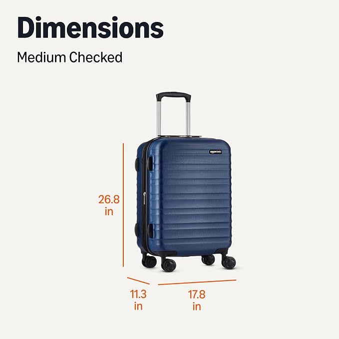 AmazonBasics 68 cm Navy Blue Hardsided Check-In Trolley - Image 6