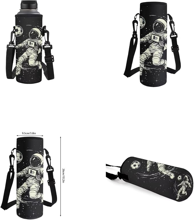 Space Astronaut Backpack for Kids Boys Backpack with Lunch Box Water Bottle Holder and Black Pencil Case 4PCS Set Bookbag with Front Pocket 17 inch Sturdy School Bag with Side Pocket for Girls - Image 6