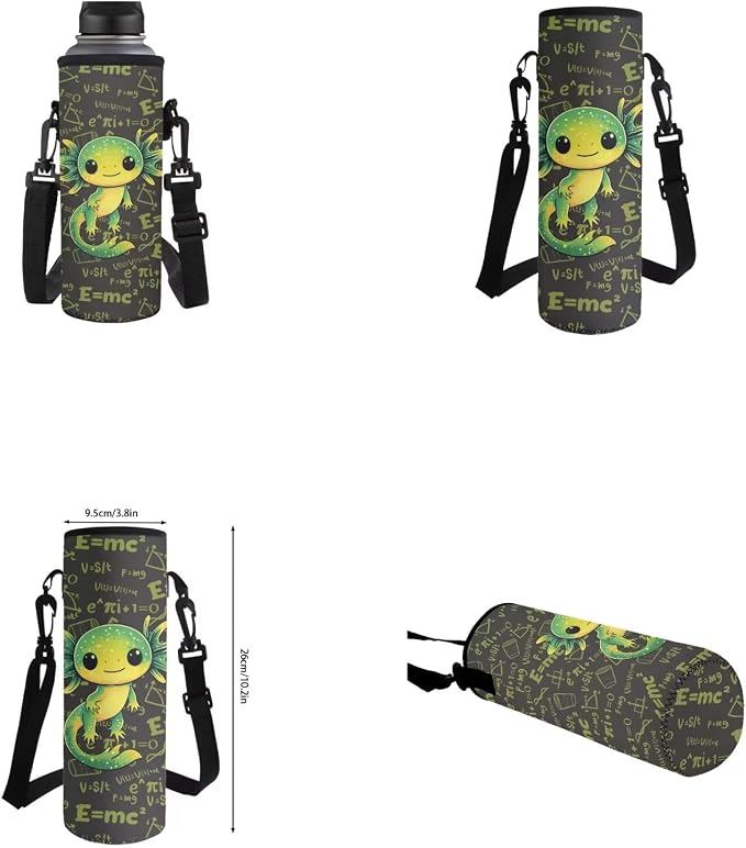 Cute Axolotl Backpack for Girls Boys Backpack with Lunch Box Water Bottle Carrier and Big Pencil Case 4 PCS Set Bookbag with Front Pocket for School 17" Sturdy Elementary School Bag for Kids - Image 6