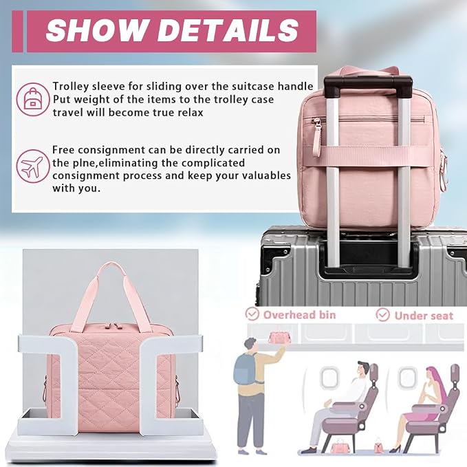 Geerlaqaly standing makeup bag, toiletry Bag 2-in-1 Women's Large Capacity Foldable Travel Makeup Storage Bag, Dry wet separation layer,Portable,khaki - Image 8