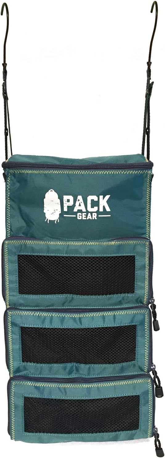 Pack Gear Hanging Carry-On Organizer - Our Standard Hanging Luggage Organizer Fits Any Carry On - Our Packing Cubes For Travel Use Mesh Windows to Make Finding Clothes Easy (Green, S) - Image 10