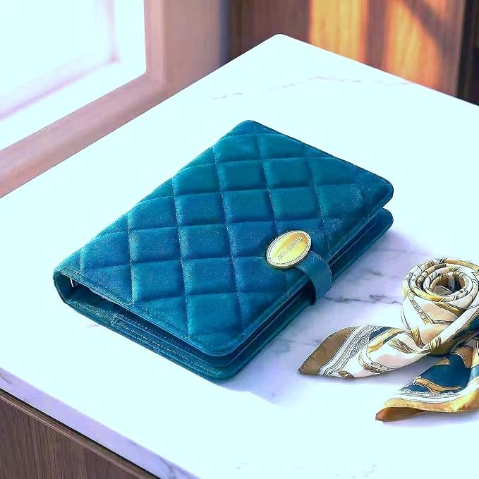 Travel Jewelry Organizer Case, Premium Full Velvet Exterior & Leather Frame Portable Jewelry Storage Box, Anti-Tarnish Soft Velvet Lining for Women for Earrings Rings Necklaces, Gift for Wife Mom - Image 6