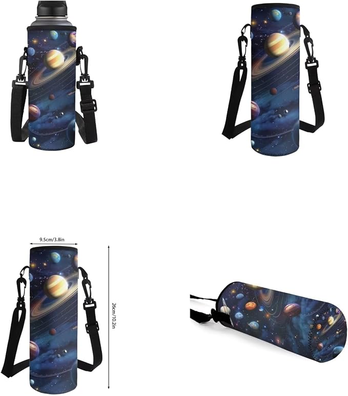 Space Galaxy Backpack for Boys Girls Backpack with Lunch Box Water Bottle Bag and Big Pencil Case 4PCS Set Bookbag with Front Pocket 17 inch Lightweight School Bag with Side Pocket for Kids - Image 6