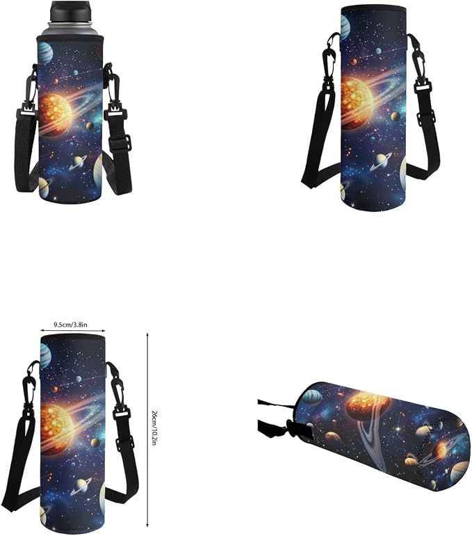 Galaxy Space Backpack for Boys Kids Backpack with Lunch Box Water Bottle Carrier and Fabric Pencil Pouch 4PCS Set 17 inch Bookbag with Front Pocket Sturdy School Bag with Side Pocket for Girls - Image 6