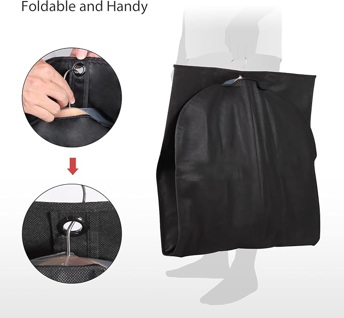Univivi 16 Pack Suit Bags Garment Bag for Men Storage 40-inch Clothes Cover with Clear Window and ID Card Holder for Suit Jacket, Skirt, Shirt and Coat - Image 6
