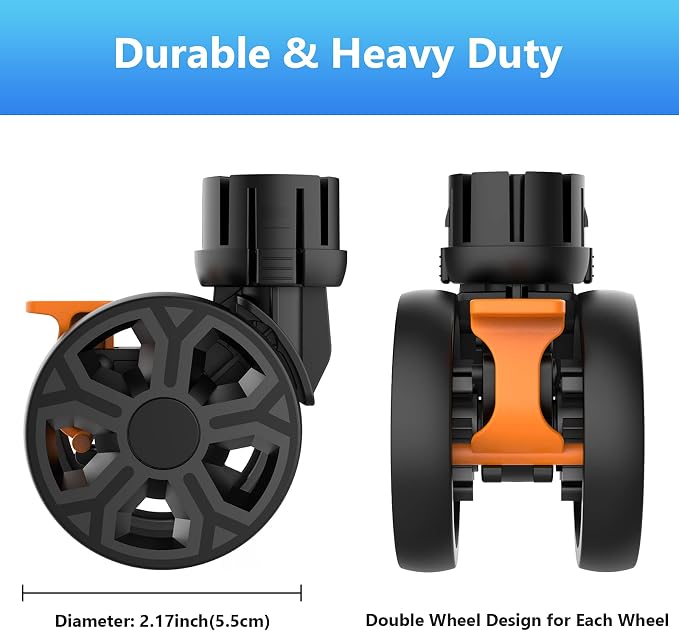 FELICON SELORSS Heavy Duty Rotation Swivel Wheels-Black-2PCS | 360°Rotate Wheel for BY06 BY06S BY06C BY10 BY10WX BY16 Folding Utility Cart Rolling Crate - Image 5