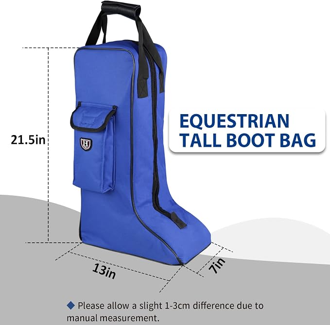 Harrison Howard Tall Boot Carry Bag Protect Rider Boots for Shows Competition Travel Long-lasting Royal Blue - Image 6