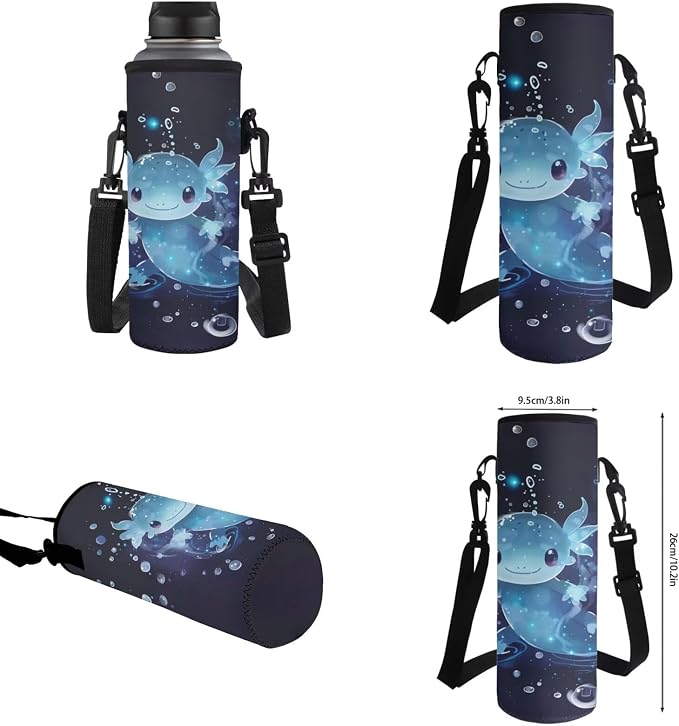 Axolotl Backpack with Lunchbox and Pencil Case Water Bottle Holder Cute School Backpack for Girls 6-8 Lunch Box, Large Capacity 17 Inch First Grade Bookbag Lunchbag, 4-in-1 - Image 7
