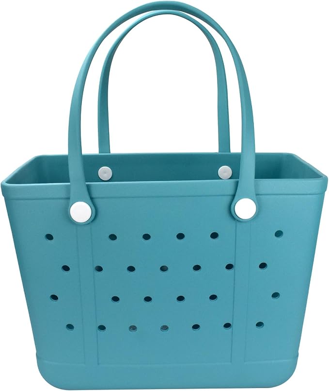 Lightweight Extra large Rubber Beach Bag Small mini Tote Bag for Gym Waterproof medium Open Handbag for Pool Sports by Addoklm