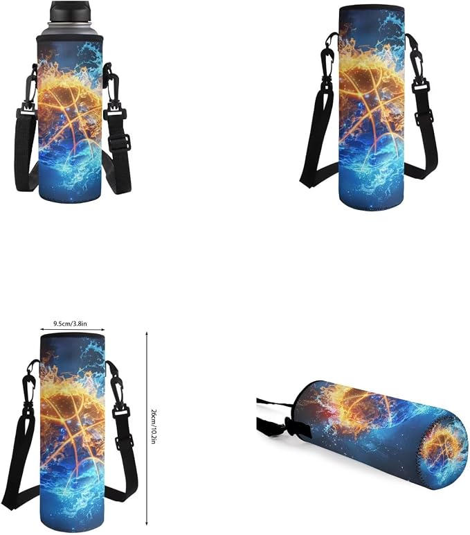Galaxy Basketball Backpack for Boys Girls Backpack with Lunch Box Water Bottle Carrier and Pencil Pouch 4PCS Set Bookbag with Front Pocket for School 17 inch Large Capacity School Bag for Kids - Image 6