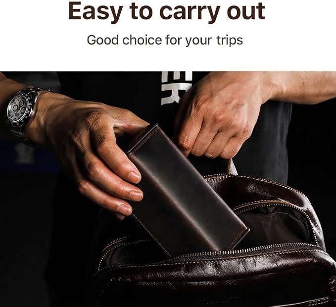 Hiram Genuine Leather Hexagon Watch Roll Travel Case, Leather 2-Watches Roll Case with Removable Pillow Cushion for Treasured Watches and Bracelets - Image 7