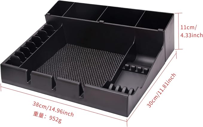 Stylist Tool Box Organizer,Clipper Professional Station Salon Clippers Portable Notches with Scissors Storage Case Organizer Tray Tools Hair for Barber Keeper Trimmer Holder Haircut Razor (Black) - Image 6