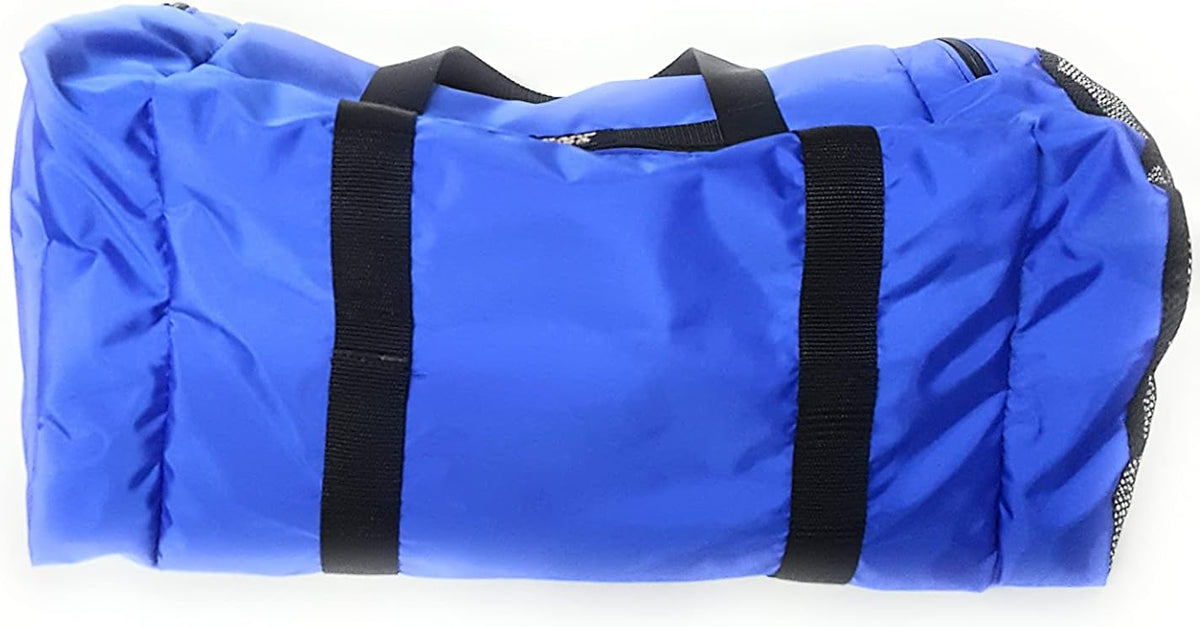 Duffle Bag Wet and Dry with One End Compartment Mesh, Front Pocket, Made In USA (Blue) - Image 6