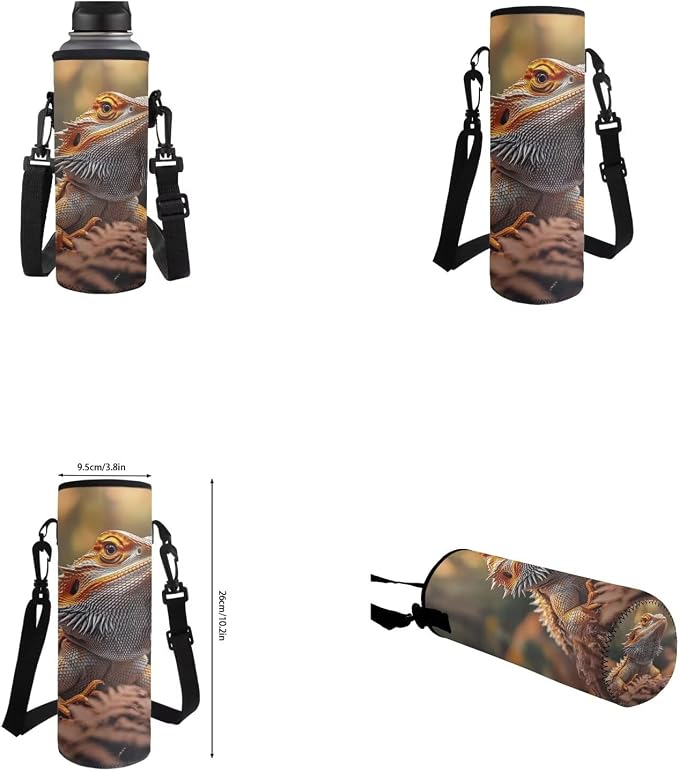 Dragon Lizard Backpack for Kids Boys Backpack with Lunch Box Water Bottle Holder with Strap and Soft Pencil Case 4PCS Set Bookbag with Front Pocket 17 inch Large Capacity School Bag for Girls - Image 6