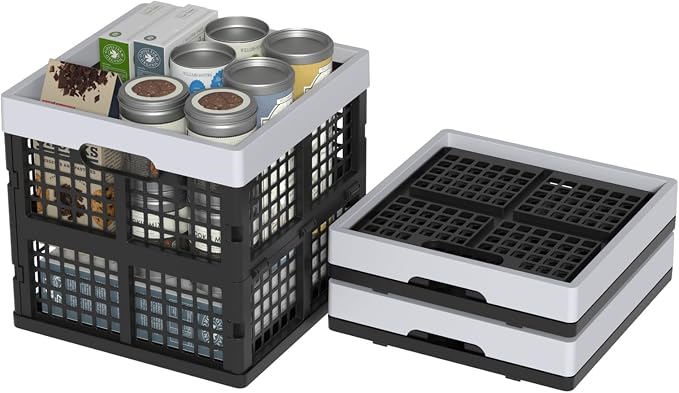 18 L Collapsible Milk Crates, Plastic Stackable Storage Crate, 3-Pack - Image 7