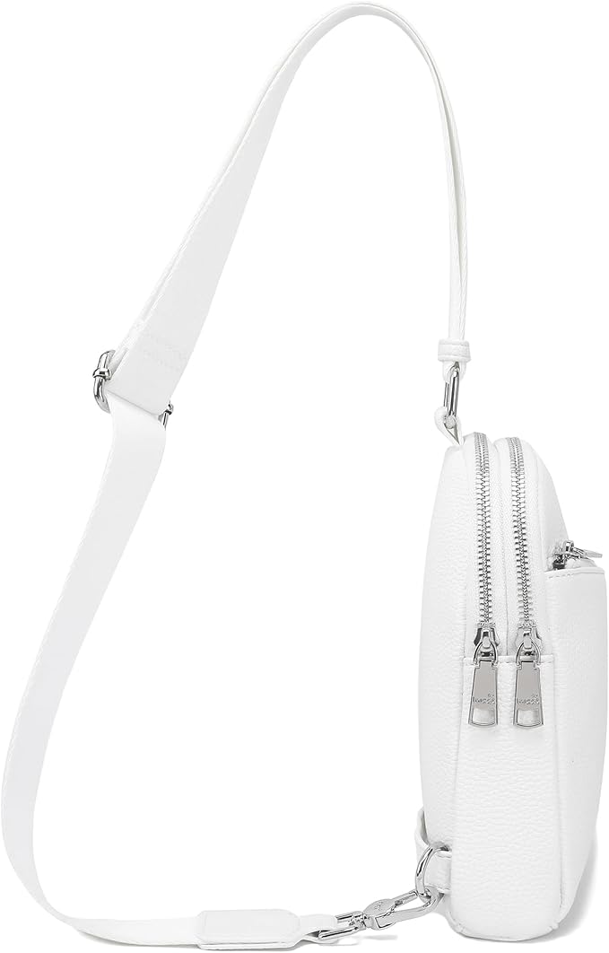 INICAT RFID Blocking Sling Bag,Anti Theft Crossbody Bags for Women,Travel Gifts Fanny Pack Cross Body Purses Woman Leather