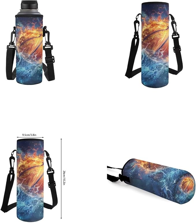 Galaxy Basketball Backpack for Boys Girls Backpack with Lunch Box Water Bottle Holder and Soft Pencil Case 4 in 1 Set Bookbag with Front Pocket for School 17 inch Sturdy School Bag for Kids - Image 6