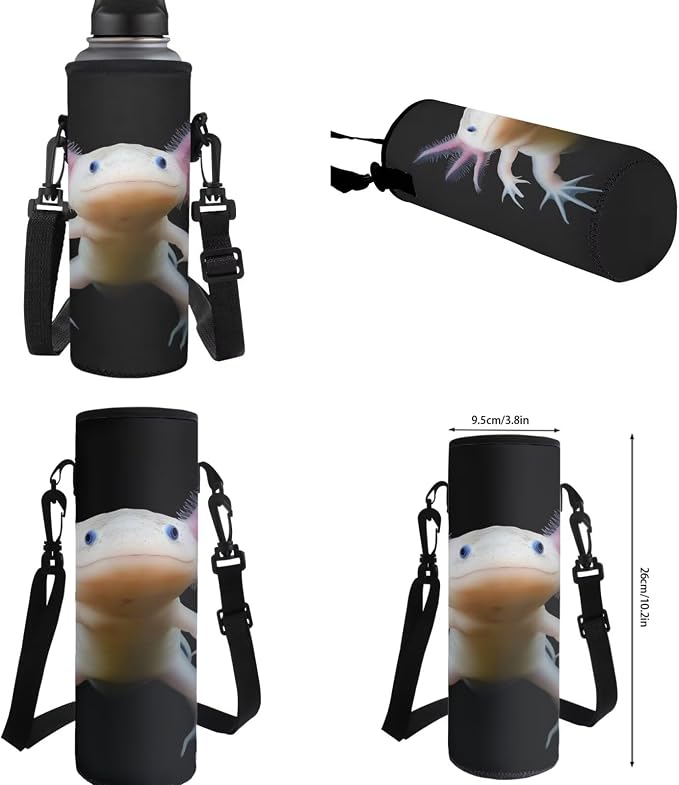 Novelty Axolotl Backpack for School Girls 3rd Grade Preppy Kids Bookbag with Lunch Box Set 4PCS Elementary Student Back Pack Lunch Bag Pencil Case Water Bottle Holder Preschool Book Bags - Image 7