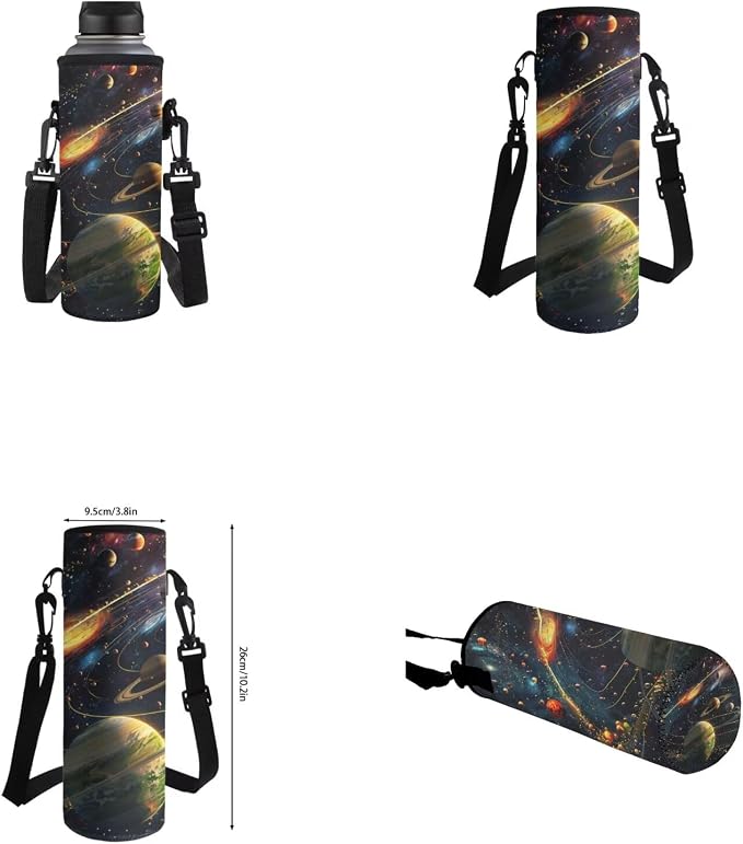 Galaxy Space Backpack for Boys Kids Backpack with Lunch Box Water Bottle Pouch and Big Pencil Case 4PCS Set Bookbag with Front Pocket 17" Sturdy School Bag for Girls Back to School Essentials - Image 6