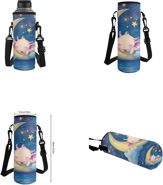 Axolotl Backpack and Lunch Box for Girls Middle High School Book Bag Large Capacity Lightweight Bookbag for Students Cartoon Animals School Bag for Preschool Casual Daypack - Image 6
